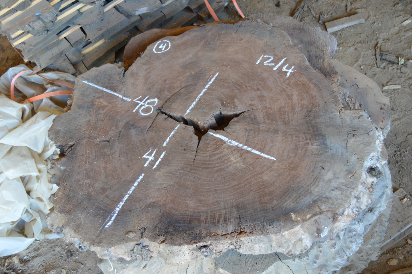 Walnut Burl Round Table