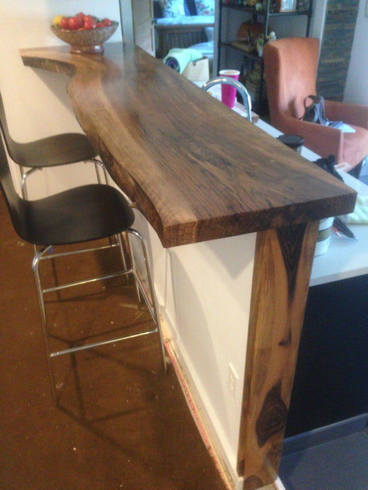 Live edge bar top