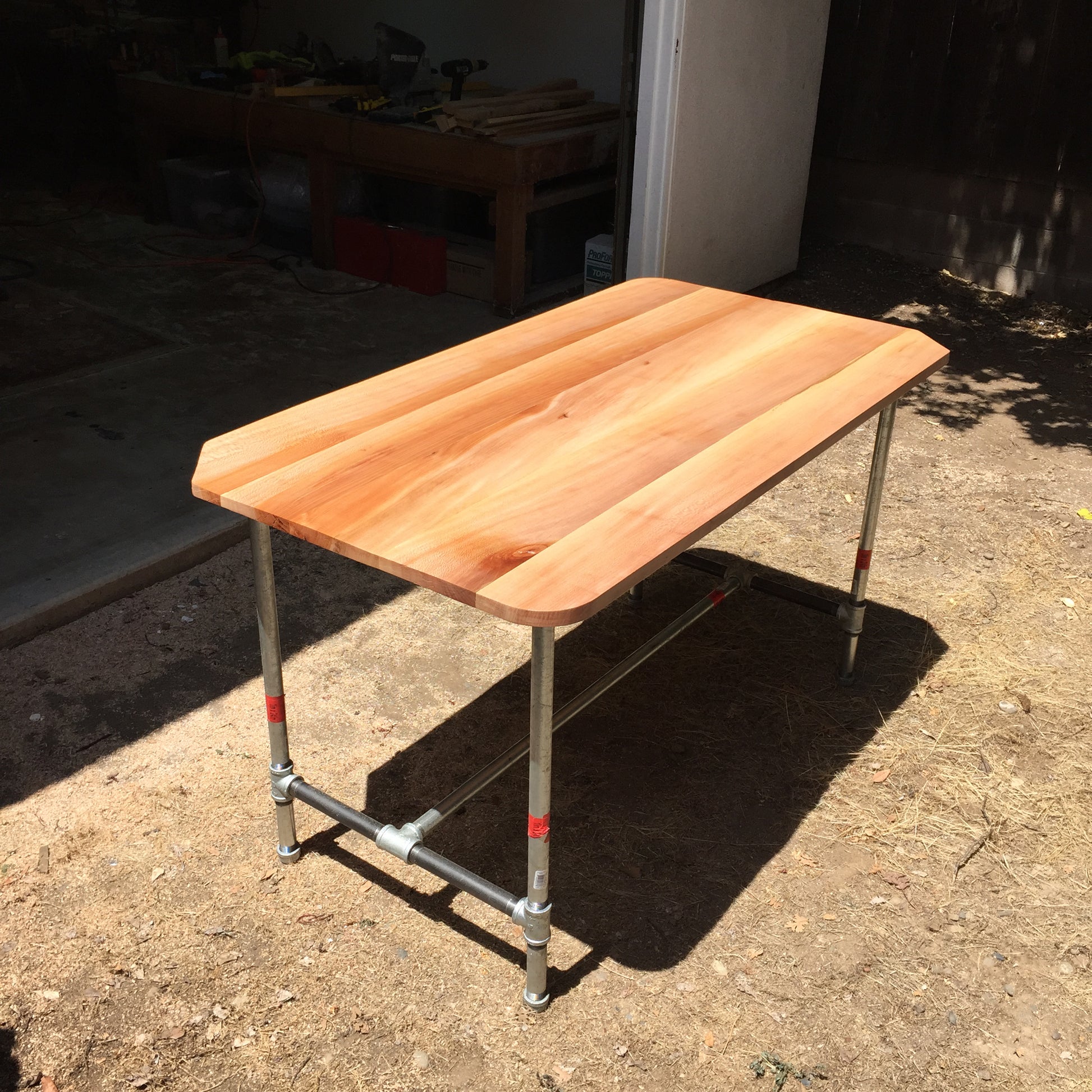 Redwood dining table